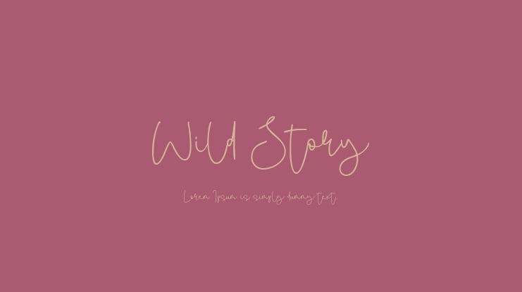 Wild Story Font