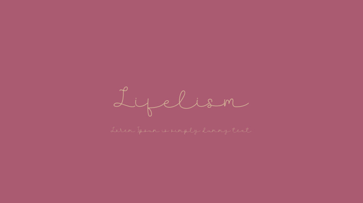 Lifelism Font
