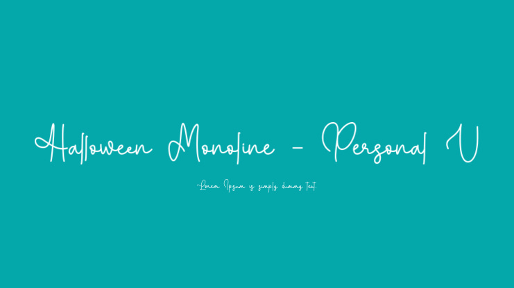 Halloween Monoline - Personal U Font