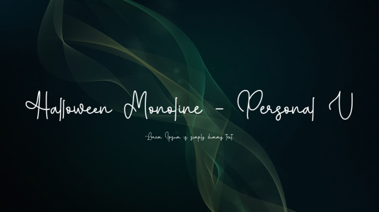 Halloween Monoline - Personal U Font