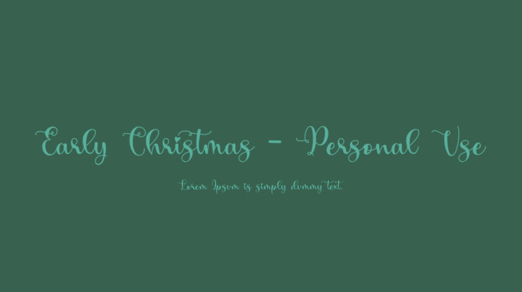Early Christmas - Personal Use Font