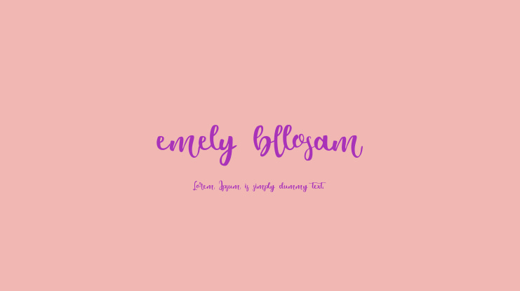 emely bllosam Font