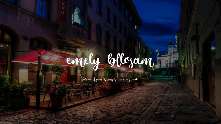 emely bllosam Font