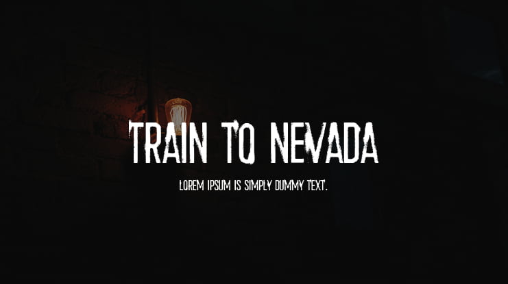 Train to Nevada Font