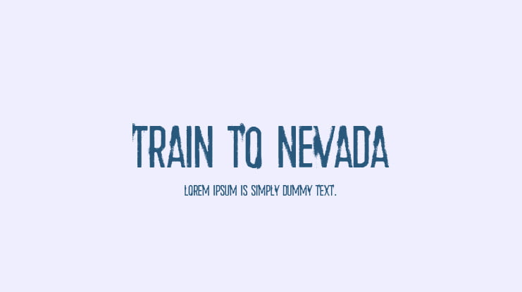 Train to Nevada Font