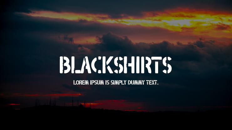 Blackshirts Font