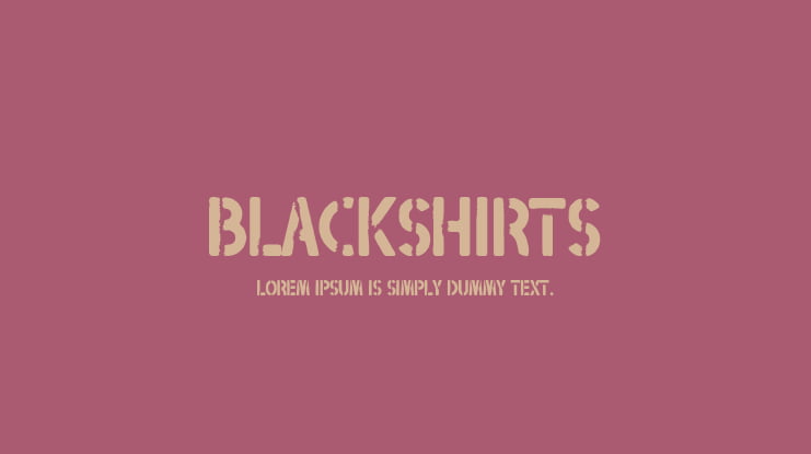 Blackshirts Font
