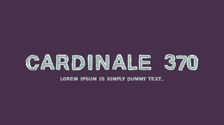 Cardinale 370 Font