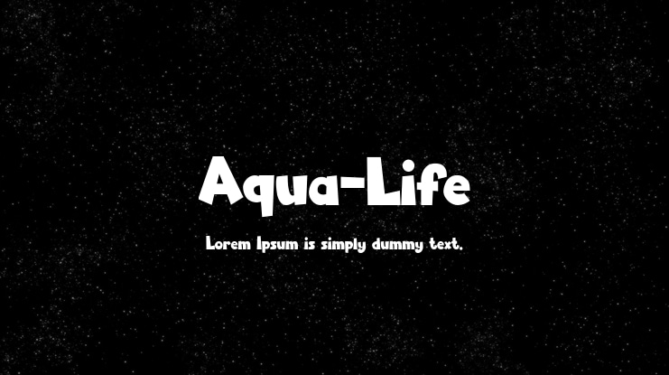 Aqua-Life Font