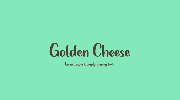 Golden Cheese Font