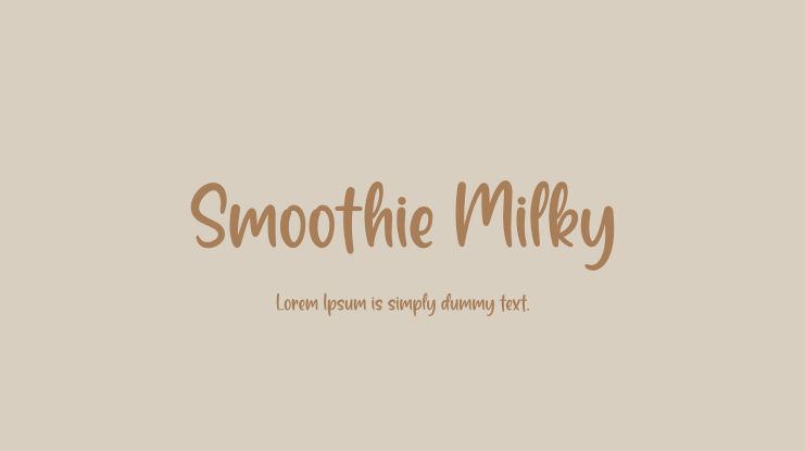 Smoothie Milky Font