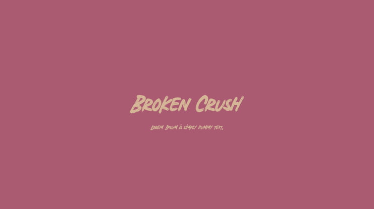 Broken Crush Font