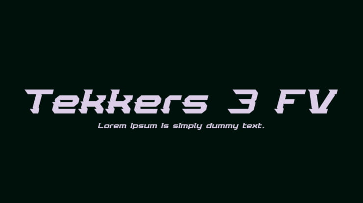 Tekkers 3 FV Font