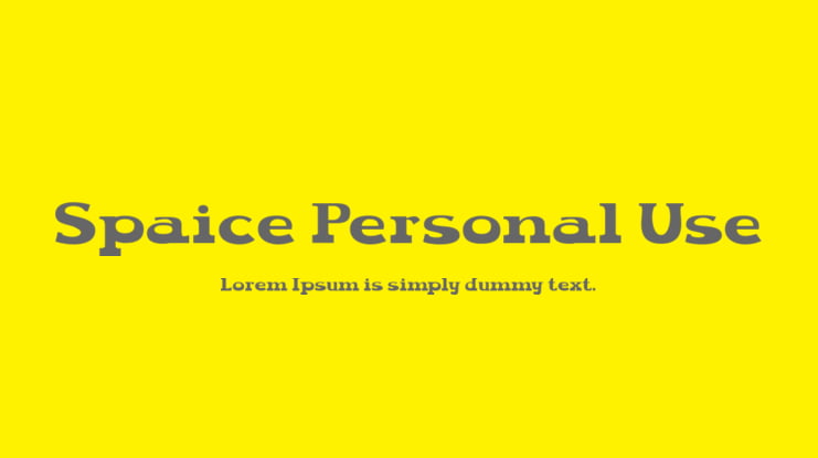 Spaice Personal Use Font