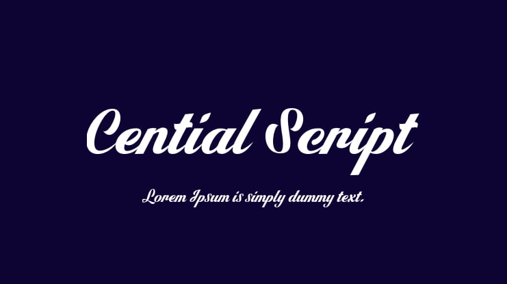 Cential Script Font