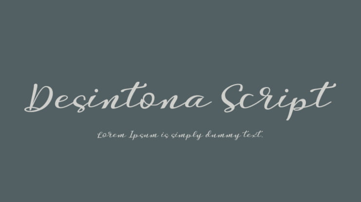 Desintona Script Font
