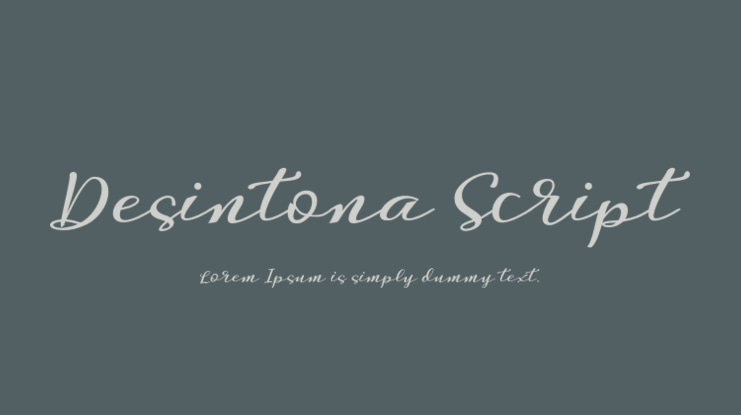 Desintona Script Font