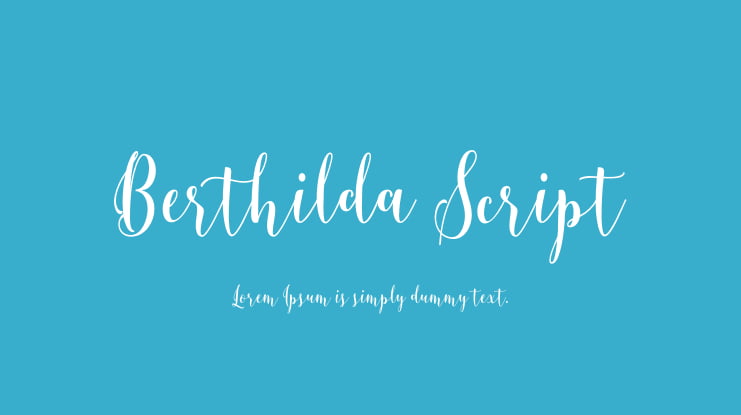 Berthilda Script Font