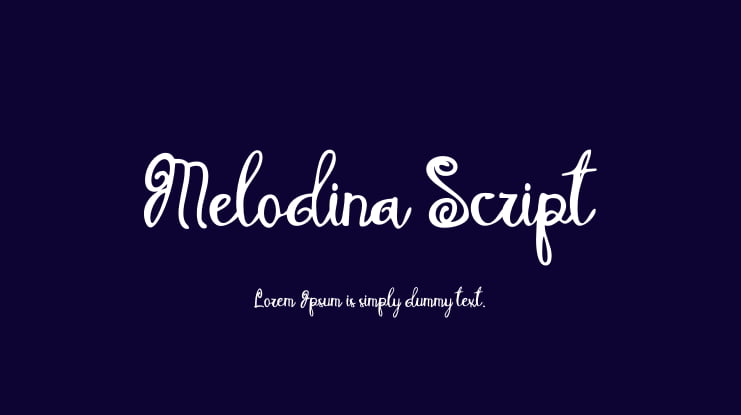 Melodina Script Font