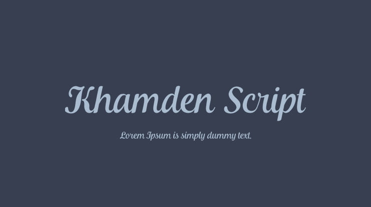 Khamden Script Font