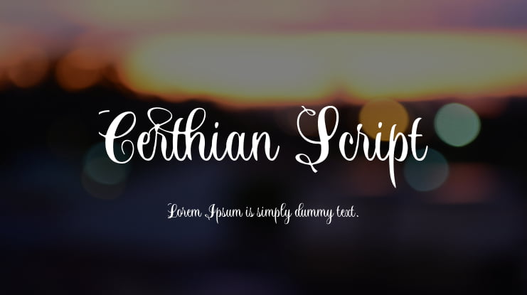 Certhian Script Font