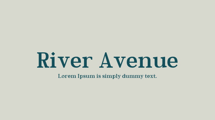 River Avenue Font