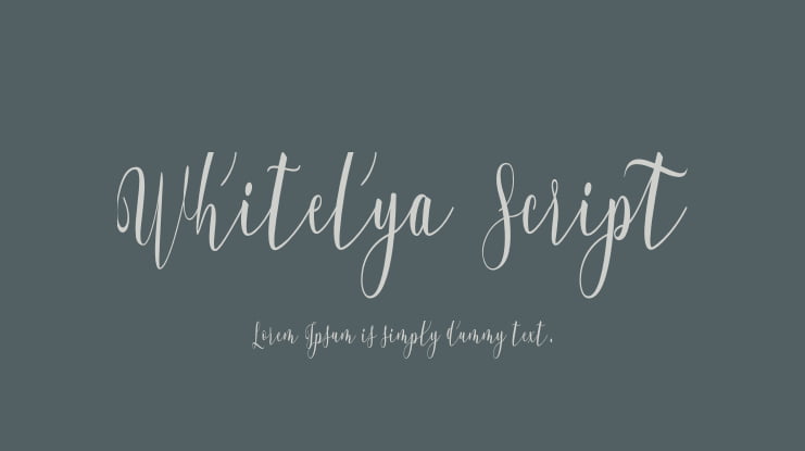 Whitelya Script Font