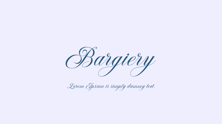 Bargiery Font