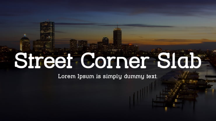 Street Corner Slab Font Family
