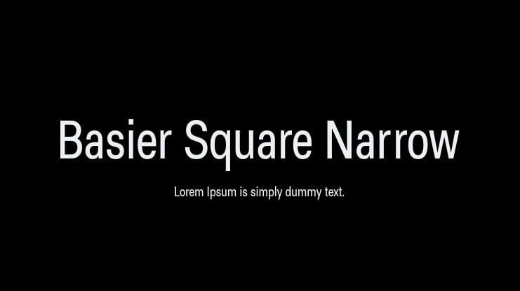 Basier Square Narrow Font