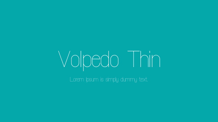 Volpedo Thin Font Family