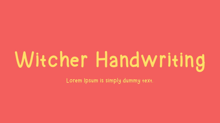 Witcher Handwriting Font