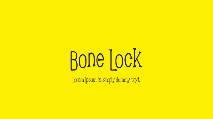 Bone Lock Font