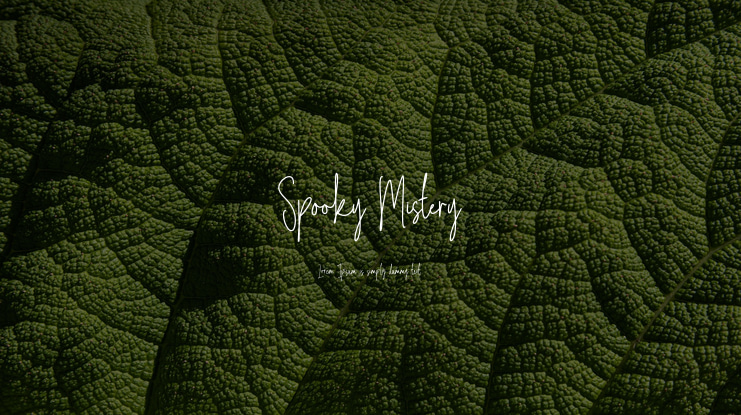 Spooky Mistery Font