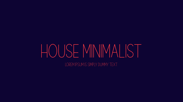 House Minimalist Font