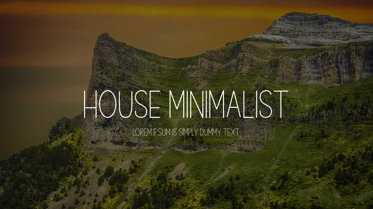 House Minimalist Font