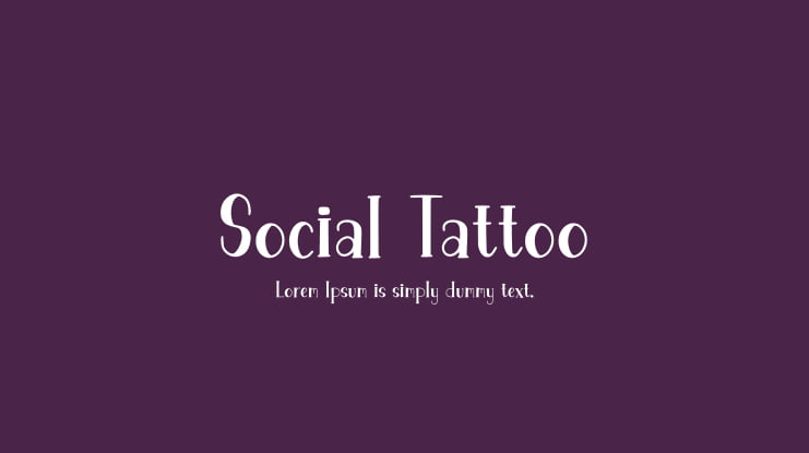 Social Tattoo Font