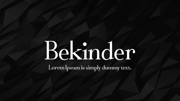 Bekinder Font Family