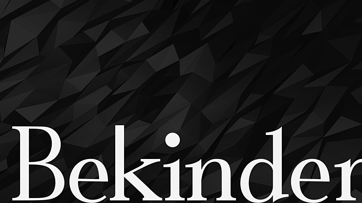 Bekinder Font Family