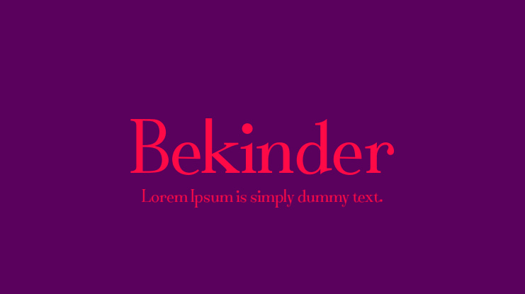 Bekinder Font Family