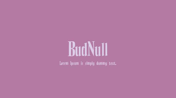 BudNull Font