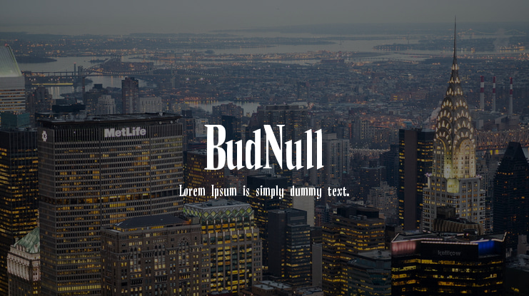 BudNull Font