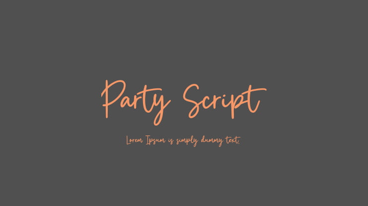 Party Script Font
