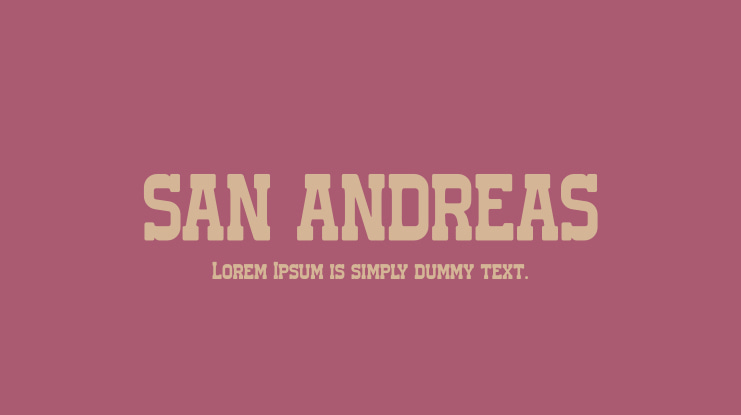 SAN ANDREAS Font
