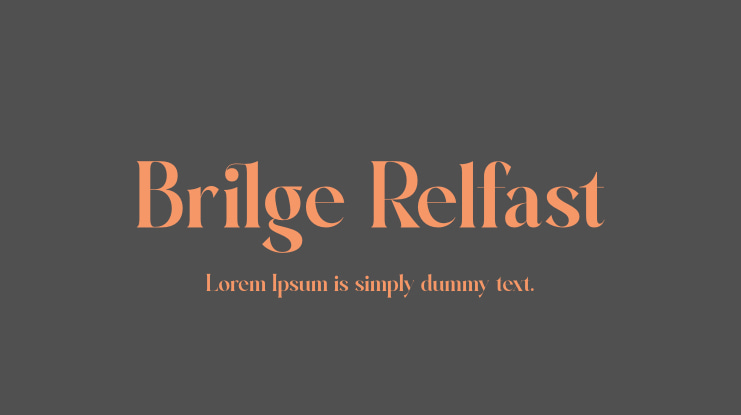 Brilge Relfast Font