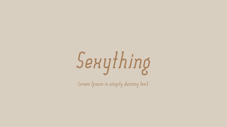 Sexything Font Family