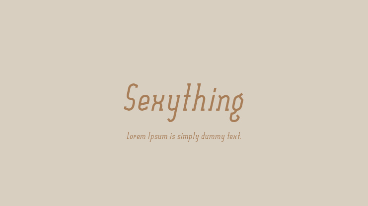 Sexything Font Family