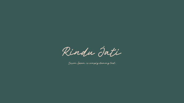 Rindu Jati Font