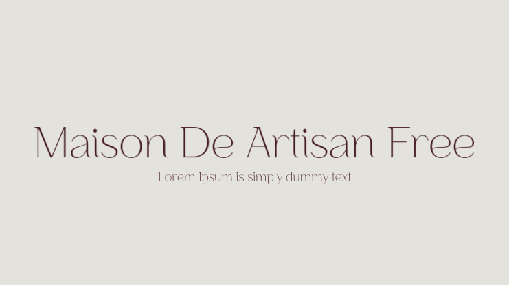 Maison De Artisan Free Font Family