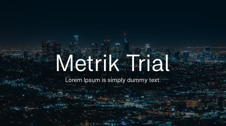 Metrik Trial Font Family